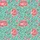 Women's Whimsical Aquamarine Floral Coral Pink Blush Pink Jade Teal Botanical Tapestry Satin Pajamas Set - 2