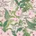 Women's Hand-Drawn White Tiger Tropical Orchid & Fern Pattern on Pastel Pink Satin Pajamas Set - 2