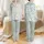 Women's Delicate Mint Aquamarine Fuchsia Pink Peach Scattered Floral Blooms Satin Pajamas Set - 1