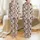 Women's Whimsical Hand-Drawn Cat Pattern Muted Rose-Beige Multi-Tone Fur Satin Pajamas Set - 1