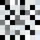 Women's Minimalist Graphic Interlocking Blocks White Black Blue-Grey Stripes Polka Dots Satin Pajamas Set - 2