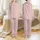 Women's Muted Pastel Pink Subtle Ribbed Texture with White 'Sweet Dream' Star & Moon Pattern Satin Pajamas Set - 1