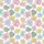 Women's Whimsical Hand-Drawn Abstract Floral Scatter in Pastel Pink Sage Lavender Blue Yellow on White Satin Pajamas Set - 2
