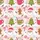 Women's Whimsical Pink Gingham Gingerbread Hot Cocoa Candy Cane Santa Snowflake Holiday Pattern Satin Pajamas Set - 2