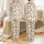 Women's Off-White Seamless Pattern featuring Scattered Warm Brown Teddy Bears with Dark Brown Outlines and Pinkish Noses Satin Pajamas Set - 1