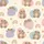 Gentle Aesthetic Women's Playful Cartoon Bears Pastel Blobs Muted Rainbows Cream Satin Pajamas Set - 2