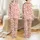 Women's Luminous Red Orange Yellow Flame Art Swirl Pattern on White Satin Pajamas Set - 1