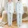 Women's Whimsical Watercolor Royal Blue Octopus Sky Blue Jellyfish Ocean Scape Pattern Satin Pajamas Set - 1