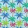 Women's Naive Illustrative Palm Trees Sky Blue Festive Multi-Color Speckled Lights Pattern Satin Pajamas Set - 2