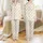 Women's Delicate Hand-Drawn Wild Rose Sprig Deep Maroon Berry & Muted Slate Blue Leaf Pattern Satin Pajamas Set - 1