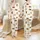 Women's Whimsical Creamy Off-White & Brown Teddy Bear Playful Poses Pattern Satin Pajamas Set - 1