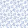 Women's Delicate Hand-Drawn Sky Blue & Navy Wildflower Botanical Pattern Satin Pajamas Set - 2