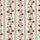 Women's Vintage Pale Ivory Illustrative Red Rose & Charcoal Lattice Stripes Satin Pajamas Set - 2