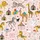 Women's Whimsical Pastel Pink Dream Circus Illustrative Lion Zebra Giraffe Pattern with Bright Primary Colors Satin Pajamas Set - 2