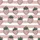 Women's Soft White Pastel Pink Striped Muted Pink Strawberry Motif with Geometric Seeds Satin Pajamas Set - 2