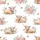 Animal Lovers' Whimsical Highland Cow & Rose Floral Rustic Watercolor Pattern with Soft Pinks, Sage, & Browns on White Satin Pajamas Set - 2