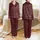 Women's Bold Classic Tartan Plaid Deep Crimson Red Solid Black Intersecting Stripes Satin Pajamas Set - 1
