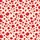 Women's Scarlet Red Cream Elegant Abstract Floral Blooms Pattern Satin Pajamas Set - 2