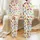 Women's Whimsical Cartoon Dog Pattern with Leopard Spots, Polka Dots & Abstract Shapes in Orange Pink Teal Satin Pajamas Set - 1
