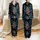 Women's Whimsical Gothic Skeleton & Teal Fairy Wings, Red Roses, Crystal Pattern with Karma Slogan Satin Pajamas Set - 1