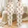 Women's Creamy Off-White Warm Brown Whimsical Sleeping Teddy Bear Tan Star Moon Pattern Satin Pajamas Set - 1