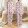 Women's Festive Holiday Cheerful Hot Pink Santa Reindeer Evergreen Gift Star Cartoon Pattern Satin Pajamas Set - 1