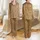 Women's Seamless Organic Leopard Spot Pattern, Warm Tan & Rich Brown Hues Satin Pajamas Set - 1