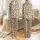 Women's Hand-Drawn Orange Citrus, Forest Green Leaves, Cerulean & Coral Floral Seamless Pattern Satin Pajamas Set - 1