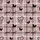 Women's Dusty Rose Pink Subtle Plaid Hearts Butterflies Good Night Script Design Satin Pajamas Set - 2