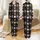 Women's Cozy Black & Charcoal Plaid Coffee Cup Repeating Pattern with Blush Pink Hearts Satin Pajamas Set - 1