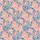 Women's Muted Rose Pink Dusty Slate Blue Abstract Organic Botanical Pattern Satin Pajamas Set - 2