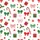 Women's Festive Bright Red Green Candy Cane, Polka Dot Bow, Gift & Holly Flat Art Pattern Satin Pajamas Set - 2