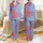 Women's Minimalist White Crown & Queen Text Vibrant Purple Muted Blue Red Abstract Pattern Satin Pajamas Set - 1