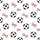 Women's White Base Playful Scattered Soccer Ball Light Pink Bow & Polka Dot Pattern Satin Pajamas Set - 2
