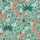 Women's Folk Art Tropical Birds & Palm Floral Pattern Light Aqua Coral Pink Teal Green Satin Pajamas Set - 2