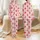Women's Whimsical Bright Red Strawberry, Pink Bow, Pale Pink Blossom, Dark Pink Hearts Pattern Satin Pajamas Set - 1