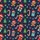 Women's Playful Dark Navy Gingerbread, Red Candy Cane, Teal Star & Green Tree Festive Pattern Satin Pajamas Set - 2