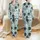 Women's Fluffy Highland Cow Portraits, Painterly Black Cowhide Spots, Turquoise Teal Organic Shapes Satin Pajamas Set - 1
