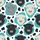 Women's Fluffy Highland Cow Portraits, Painterly Black Cowhide Spots, Turquoise Teal Organic Shapes Satin Pajamas Set - 2