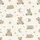 Women's Creamy Off-White Muted Brown Hand-Drawn Whimsical Teddy Bear Moon Star Pattern Satin Pajamas Set - 2