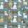 Women's Desaturated Teal Multi-Color Cartoon Dog Breed Pattern with 'Oh Happy Day!' & 'Life's Best Friend' Text Satin Pajamas Set - 2