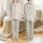 Women's Warm Off-White Black Imperfect Polka Dot & Hand-Drawn 'X' Scatter Pattern Minimalist Satin Pajamas Set - 1