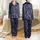 Women's Whimsical Hand-Drawn White Stars Moons Abstract Constellations Deep Navy Cosmic Pattern Satin Pajamas Set - 1