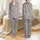 Women's Whimsical Soft Pink Gray Hearts Stars Swirls Hand-Drawn 'Love' 'Dream' Pattern Satin Pajamas Set - 1