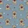 Women's Illustrative Muted Brown Teddy Bear Deep Red Bow Heart Star Dusty Blue-Grey Pattern Satin Pajamas Set - 2