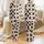 Women's Minimalist Abstract Geometric Interlocking Flat Shapes Beige Nude Black White Orange Vector Art Satin Pajamas Set - 1