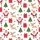 Women's Whimsical Pinkish-Red Santa, Prancing Reindeer, Forest Green Tree & Red Gift Box Festive Pattern Satin Pajamas Set - 2