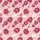 Women's Seamless Botanical Rose Crimson Dusty Rose White Silver Filigree Pattern Satin Pajamas Set - 2