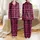 Women's Bold Hot Pink Black White Irregular Plaid Intersecting Bands Geometric Pattern Satin Pajamas Set - 1