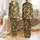 Women's Naturalistic Deep Forest Green Olive Brown Autumn Tree Branch & Leaf Design Satin Pajamas Set - 1
